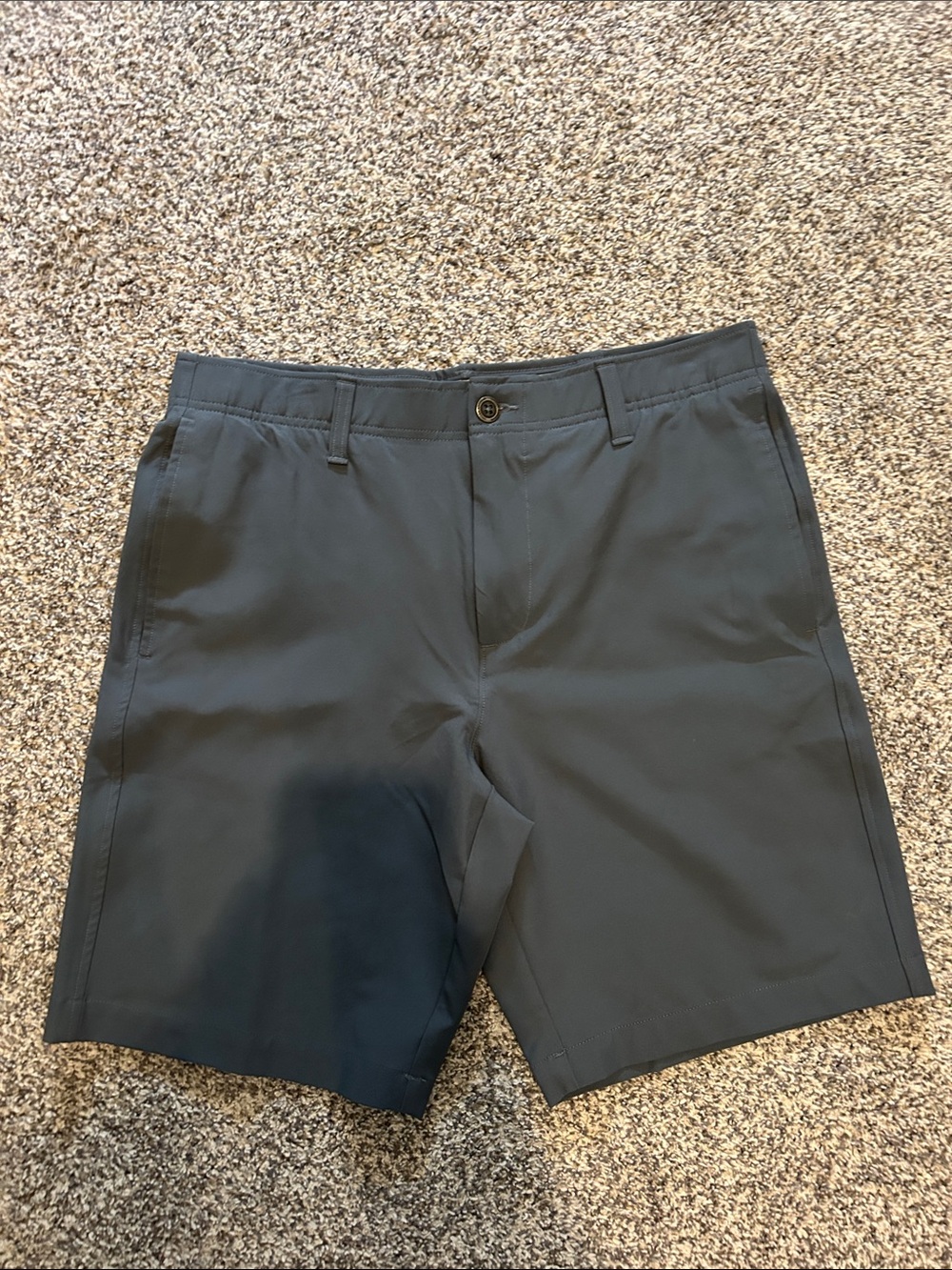 Under Armour Men's Flat Front Shorts - Dark Charcoal